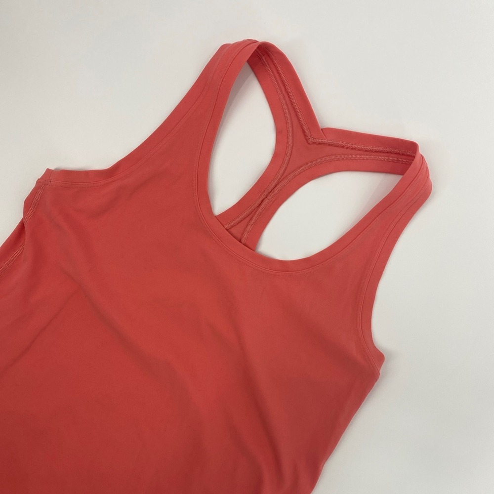 Lululemon Racerback Tank Top Womens Coral Pink Scoop Neck Athletic Yoga Gym